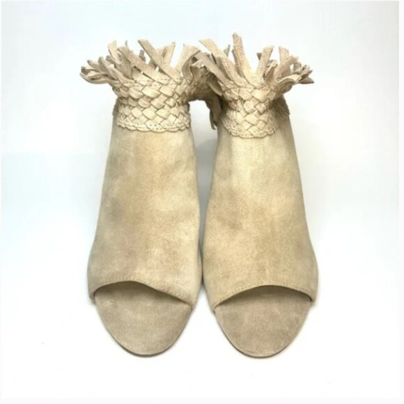 Wittner Cream Suede Peep-Toe Heeled Mules| 38 - Picture 5 of 7